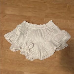 Aerie White Ruffled Skirt